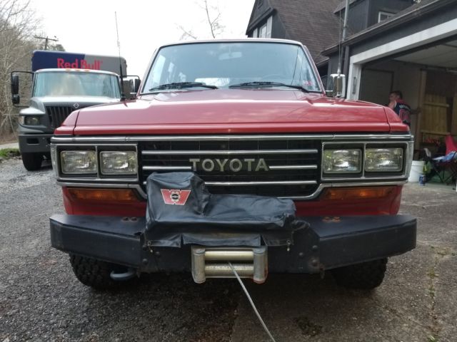 1990 Red Toyota Land Cruiser