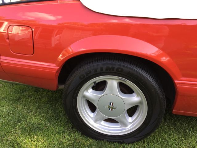 1992 Red Ford Mustang Convertible