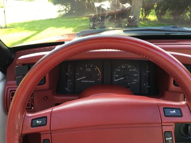 1992 Red Ford Mustang Convertible