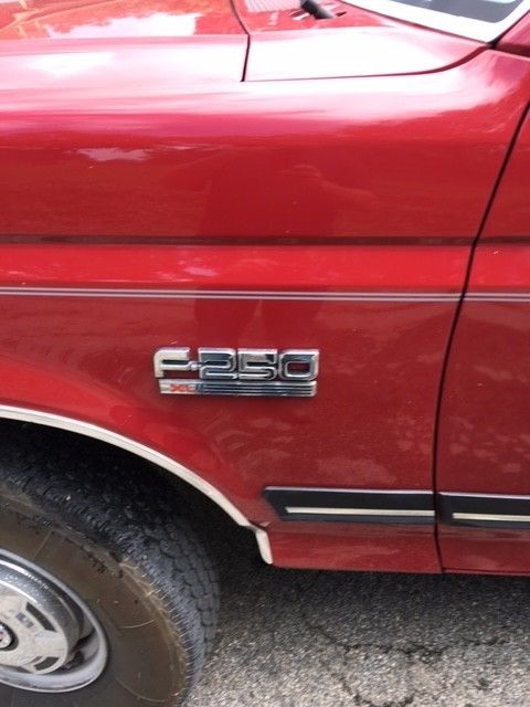 1988 Red Ford F-250 Standard Cab Pickup