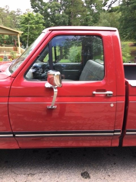 1988 Red Ford F-250 Standard Cab Pickup