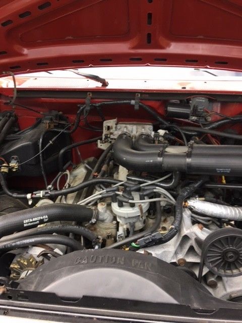 1988 Red Ford F-250 Standard Cab Pickup