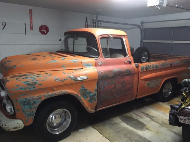 1959 Orange GMC 100 Standard Cab Pickup