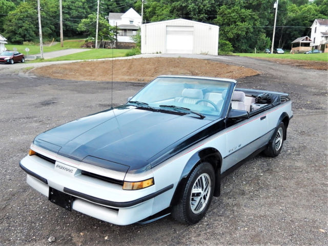1986 Black/Silver Pontiac Sunbird Convertible