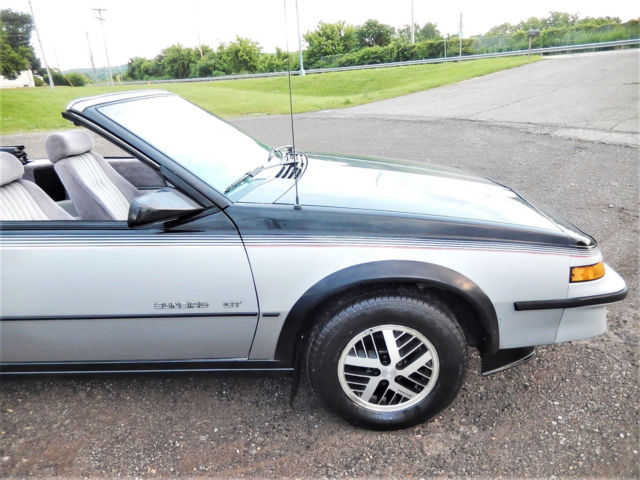 1986 Black/Silver Pontiac Sunbird Convertible