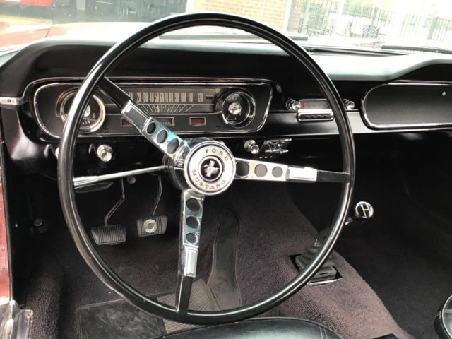 1965 Vintage Burgundy Ford Mustang Convertible