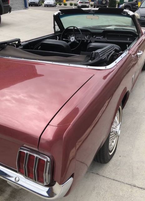 1965 Vintage Burgundy Ford Mustang Convertible