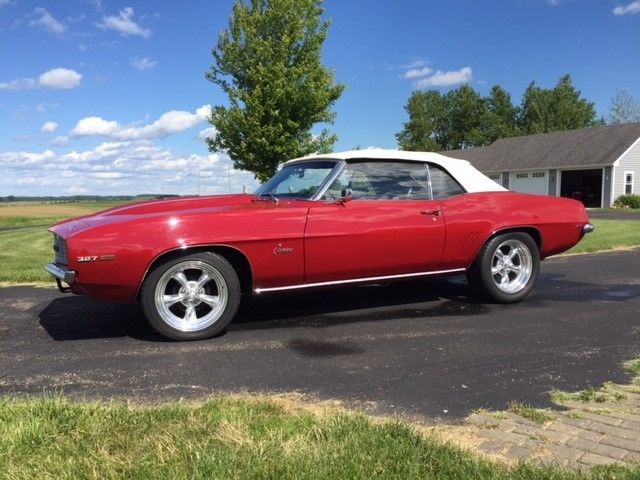 1969 Red Chevrolet Camaro Convertible