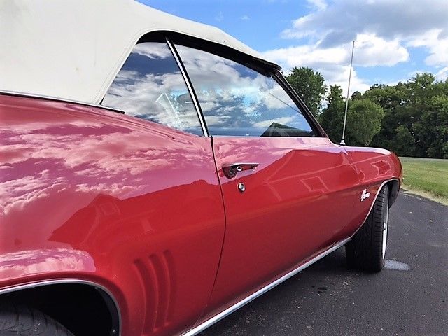 1969 Red Chevrolet Camaro Convertible