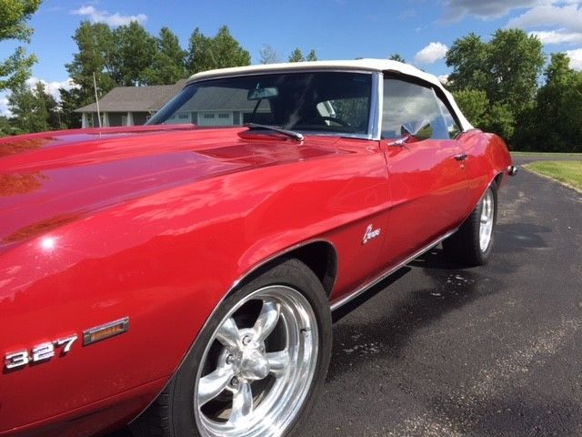 1969 Red Chevrolet Camaro Convertible