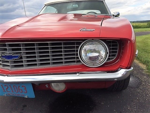 1969 Red Chevrolet Camaro Convertible