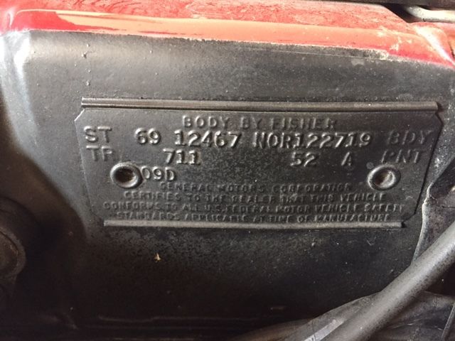 1969 Red Chevrolet Camaro Convertible