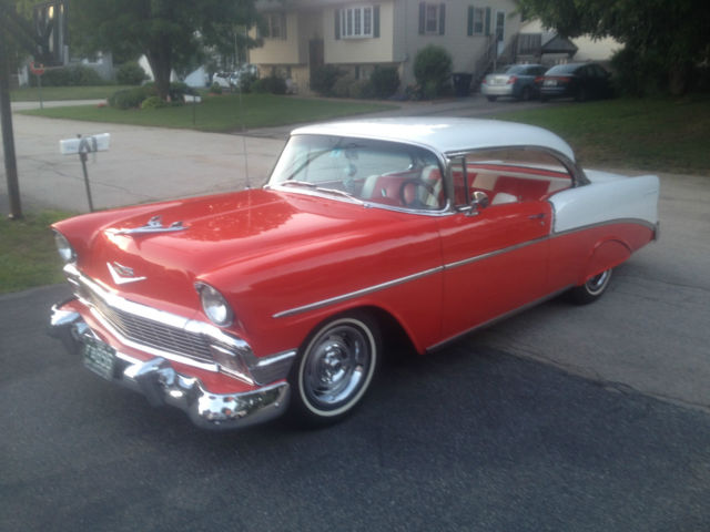 1956 Red / White Chevrolet Bel Air/150/210 Coupe