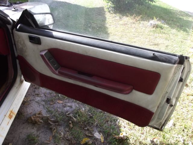 1987 White Ford Mustang Convertible