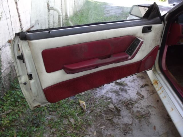 1987 White Ford Mustang Convertible