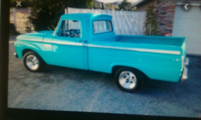 1965 Red Ford F-100 Standard Cab Pickup
