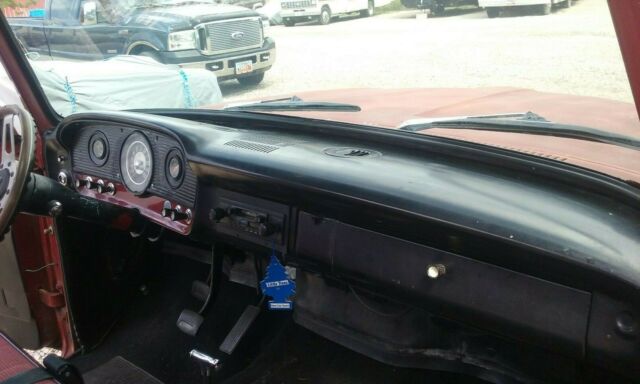 1965 Red Ford F-100 Standard Cab Pickup