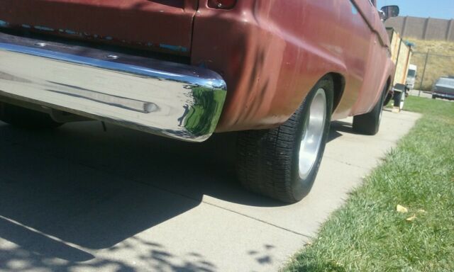 1965 Red Ford F-100 Standard Cab Pickup