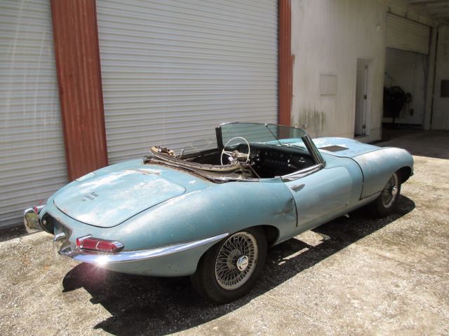 1968 Blue Jaguar E-Type Convertible