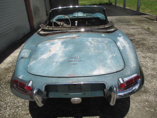 1968 Blue Jaguar E-Type Convertible