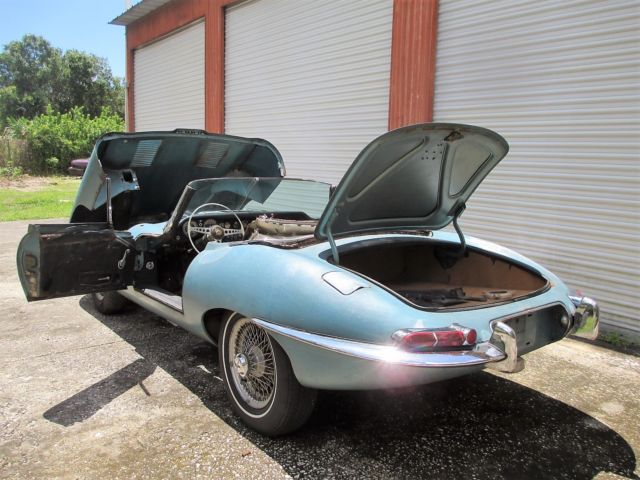 1968 Blue Jaguar E-Type Convertible