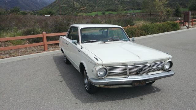 1965 White Plymouth Barracuda Coupe