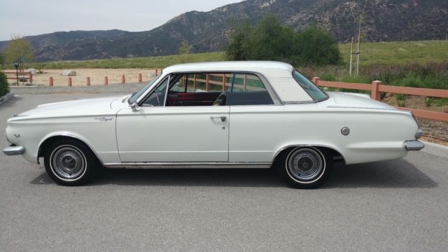 1965 White Plymouth Barracuda Coupe