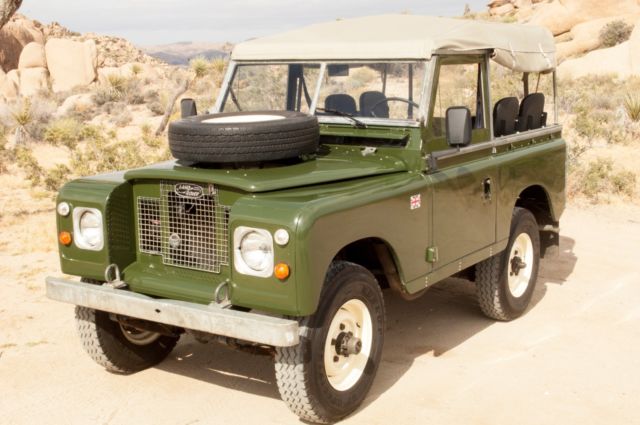 1970 Green Land Rover Defender Convertible