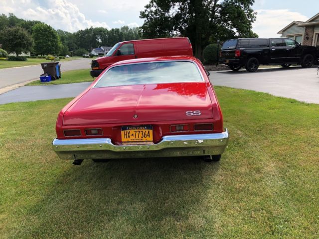 1974 Red Chevrolet Nova Coupe