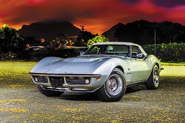 1969 Silver Chevrolet Corvette Convertible