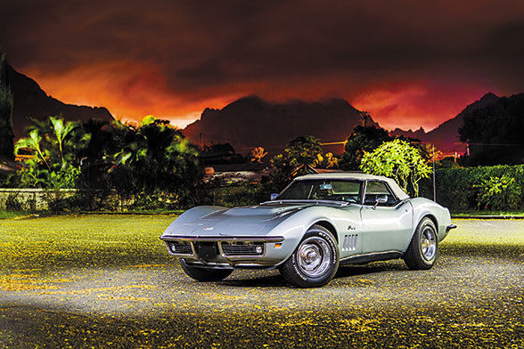 1969 Silver Chevrolet Corvette Convertible
