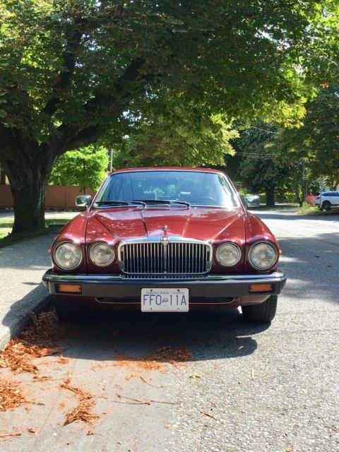 1988 Burgundy Jaguar XJ12 Sedan