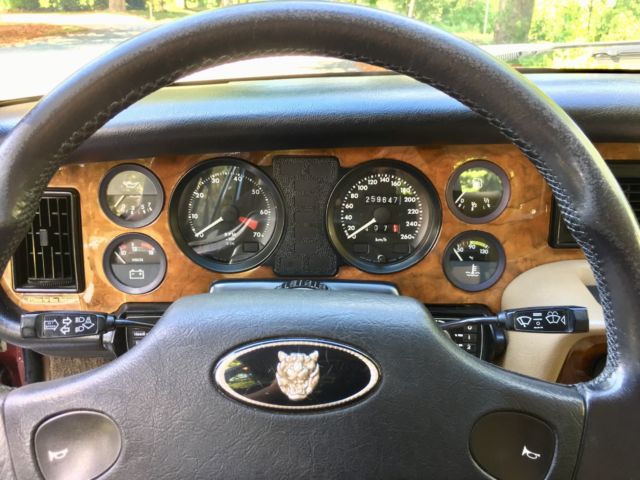 1988 Burgundy Jaguar XJ12 Sedan
