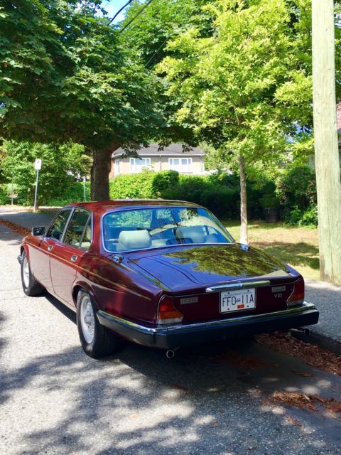 1988 Burgundy Jaguar XJ12 Sedan