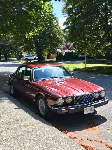 1988 Burgundy Jaguar XJ12 Sedan