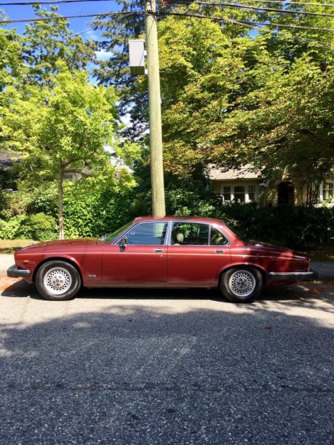 1988 Burgundy Jaguar XJ12 Sedan