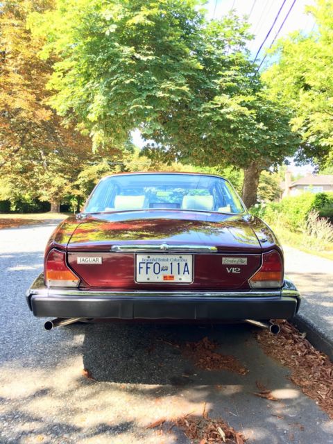 1988 Burgundy Jaguar XJ12 Sedan