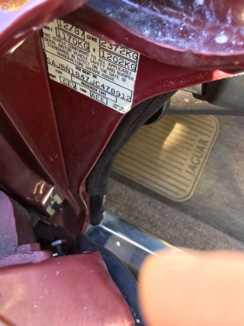 1988 Burgundy Jaguar XJ12 Sedan