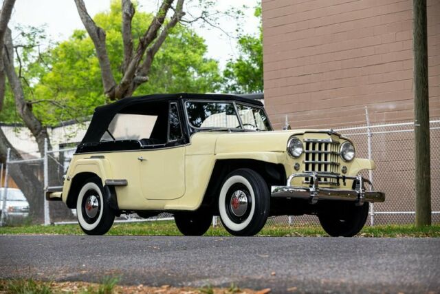 1950 Yellow Willys Jeepster Convertible