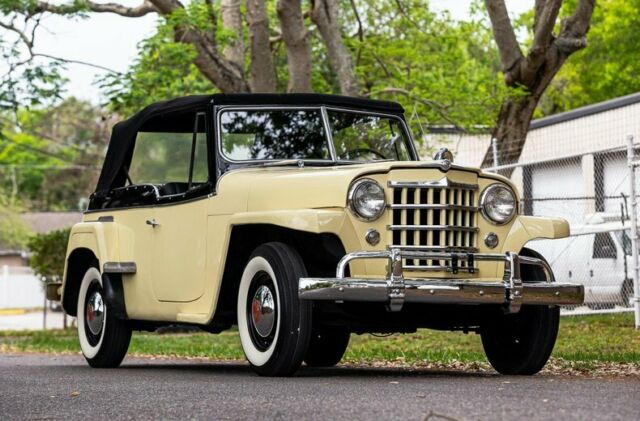 1950 Yellow Willys Jeepster Convertible