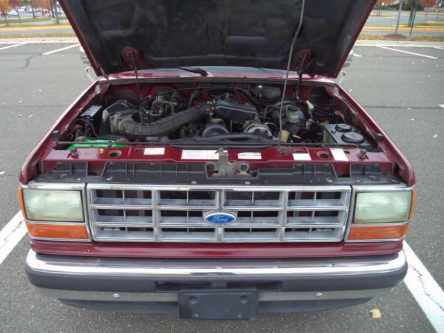 1991 Burgundy Ford Ranger Standard Cab Pickup