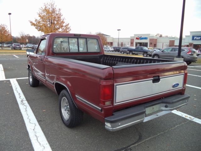 1991 Burgundy Ford Ranger Standard Cab Pickup
