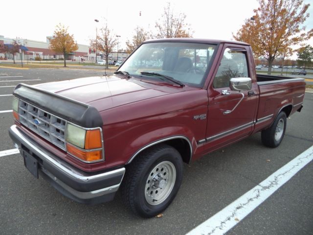 1991 Burgundy Ford Ranger Standard Cab Pickup