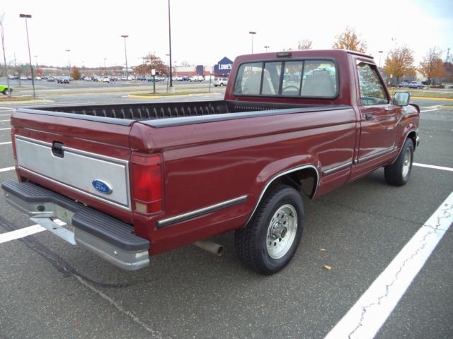 1991 Burgundy Ford Ranger Standard Cab Pickup