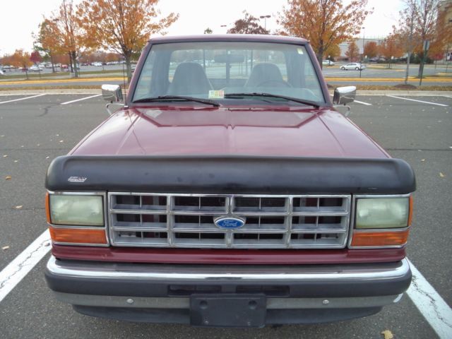 1991 Burgundy Ford Ranger Standard Cab Pickup