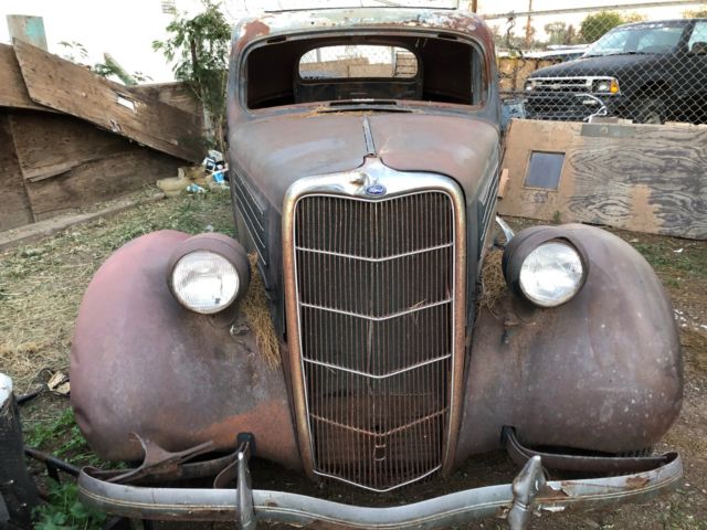 1935 Blue Ford 3 window Coupe