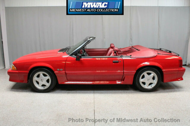 1991 Red Ford Mustang Convertible