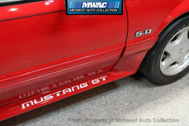 1991 Red Ford Mustang Convertible