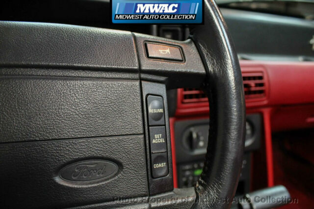 1991 Red Ford Mustang Convertible