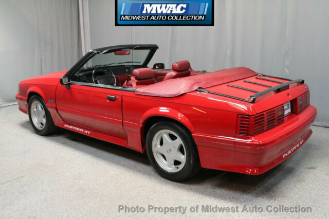 1991 Red Ford Mustang Convertible